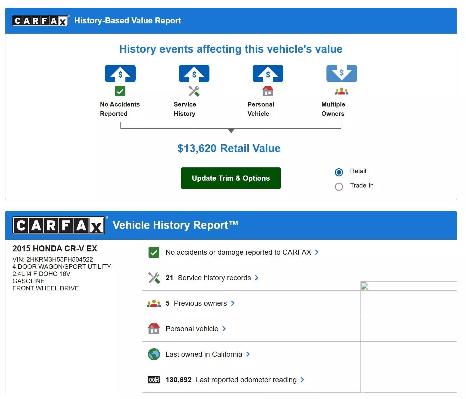 
								2015 HONDA CR-V EX SPORT UTILITY 4D full									