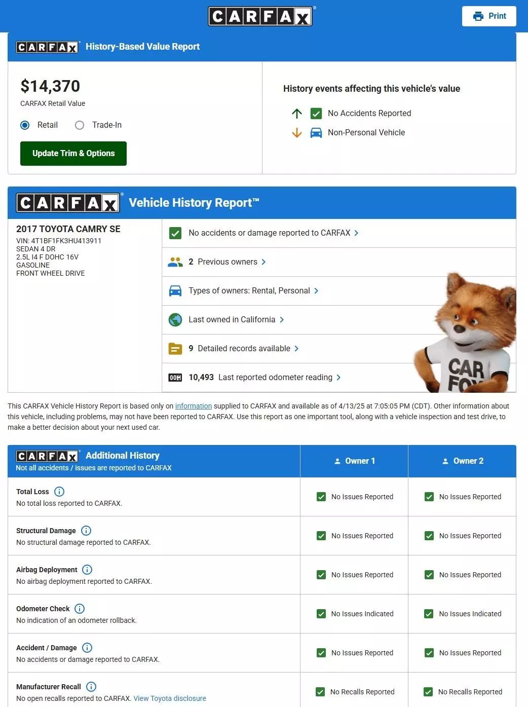 
								2017 TOYOTA CAMRY SE SEDAN 4D full									