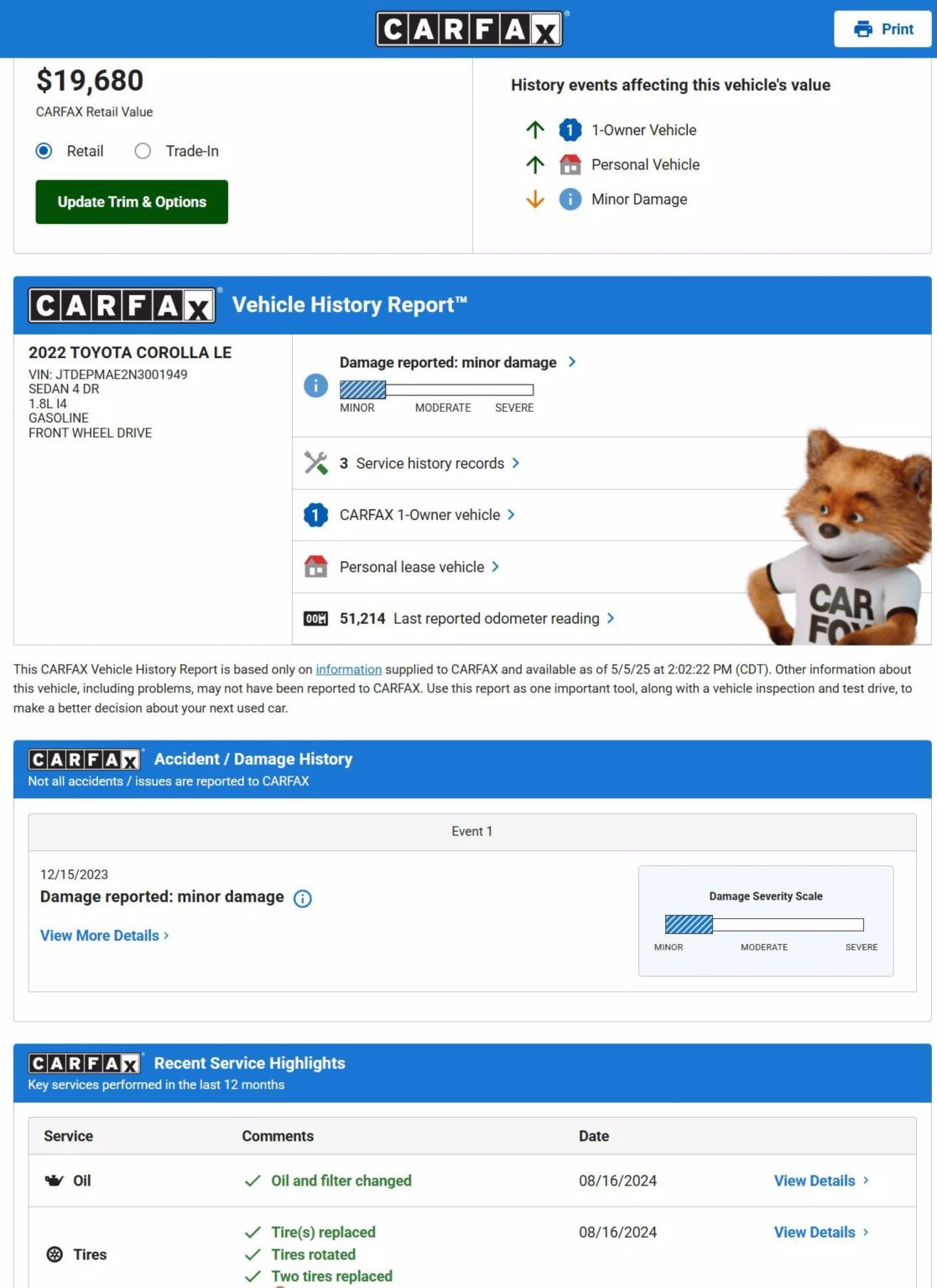 
								2022 TOYOTA COROLLA LE SEDAN 4D full									