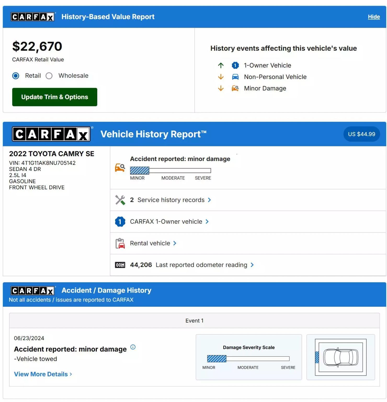 
								2022 TOYOTA CAMRY SE SEDAN 4D full									